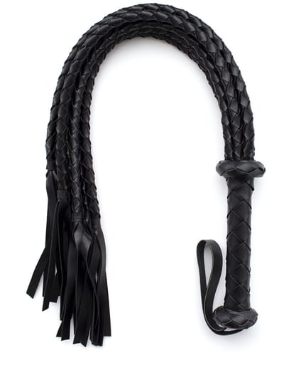 Smart Moves - Cat O Nine Flogger - Gevlochten - 75 cm - Zwart
