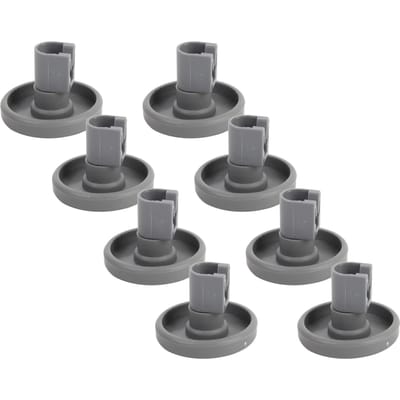 8 PCS Roue de Panier Lave-vaisselle ABS Haute Résistance Remplacement Roue Panier à Vaisselle Inférieur Lave-vaisselle gray