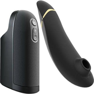 Pleasure Pair Couples Kit With Arcwave Ion Pleasure Air Stroker & Womanizer Premium 2 Pleasure Air Clitoral Stimulator