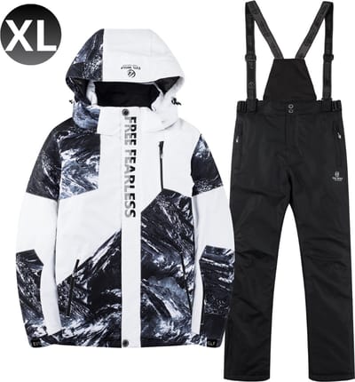 Bovista Skipak - SkiBroek - Skijas - Ski Suit - Wintersport - Heren - 2-Delig - Wit - Maat XL