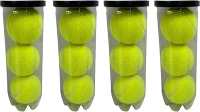 Padelballen Set 4 Kokers, 12 Ballen, 45% Wol, Recreatieve Padelballen