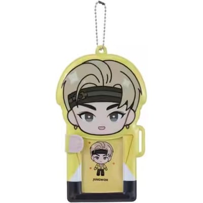 ENHYPEN x MINISO - Kaarthouder met personages die handen vasthouden JUNGWON gray