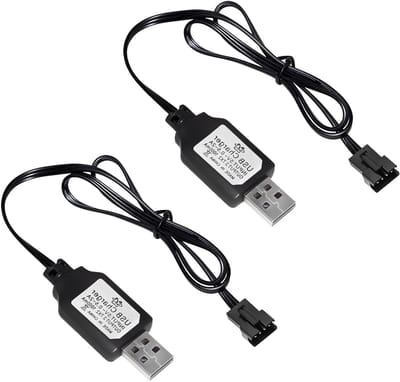 Oplaadbare USB Lader voor RC Voertuigen, Drones en Speelgoed - 7.4V Universele Adapter met SM-4P Plug, Snelle en Draagbare Oplossing voor Trucks en Botenspeelgoed