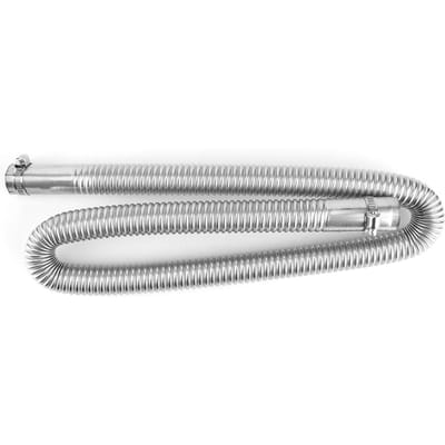 Tuyau d'échappement pour chauffage à air stationnaire en acier inoxydable, tuyau de ventilation diesel/gaz, diamètre intérieur 2,5 cm (1 pouce), longueur 100 cm (39,4 pouces) white