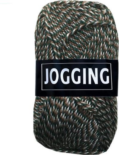 Beijer BV Jogging dunne sokkenwol acryl en wol - groen bruin grijs (490) - pendikte 2,5 a 3 mm - 1 bol breiwol van 50 gram en 165 meter - haakgaren - breigaren