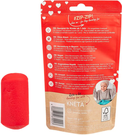 KNETA Vegan Speelklei - Rood 100g