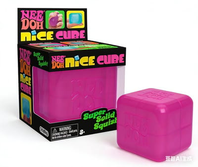 Schylling NeeDoh Nice Cube Blauw Squishy Speelgoed Coole Gel Stressverlichter Fidget Speelgoed Niet Plakkerig voor Kinderen Volwassenen Huis Kantoor Reizen