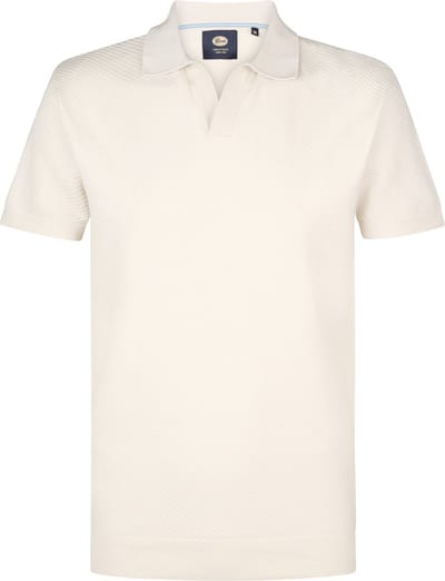 Petrol Industries - Heren Gebreide Polo Surf - Wit - Maat XL