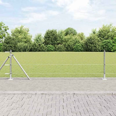 vidaXL - zeshoekig - gaashek - met - betonnen - voetstuk - 10 - x - 0,4 - m - Mesh