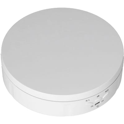 Support d'exposition rond à rotation automatique à 360 degrés 145 mm Contrôle de la vitesse Alimenté par USB Plateau tournant à bijoux pour exposition Type 2 white