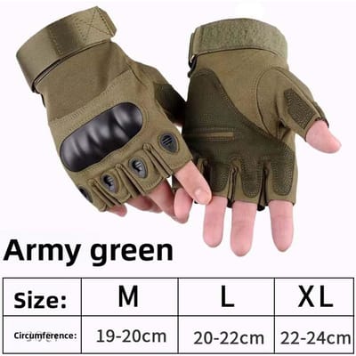 Motorhandschoenen Heren Evenals Dames Buiten Half Vinger Beschermend Sport Fitness Training Buiten Fietsen Winterhandschoenen L
