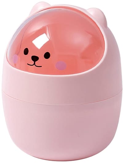 Prullenbak Kleine Vuilnisemmer - Roze Mini-vuilnisbak met Deksel