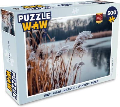 Puzzel Riet - Gras - Natuur - Winter - Meer - Legpuzzel - Puzzel 500 stukjes