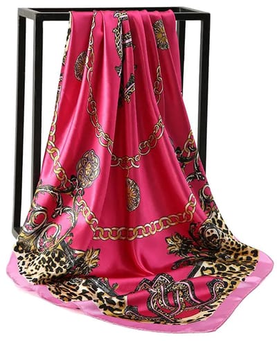 Hoofdsjaal - Satijnen Haar Sjaal - Festival Look - Vierkante Sjaal - Fantasie - Zomer Sjaal - Haarband - Classy - Groen - Blauw - Dorien