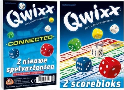 Spellenbundel - 2 stuks - SCOREBLOK - Qwixx Connected & 2 extra scoreblocks