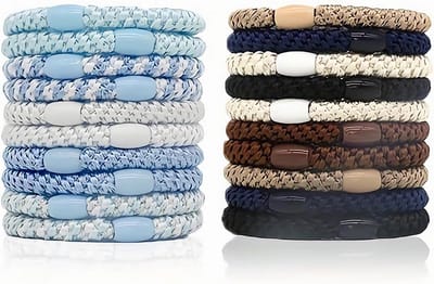Haarelastiekjes - 20 stuks - 2-1 haarelastiek en armband - Haarbanden Gevlochten Haarelastiekjes - Stijlvolle en Eenvoudige - Armband Elastische Haarbanden - Veelkleurige Haarband voor Dik Haar - Geen Beschadiging - Geen Rimpels Haarbobbels