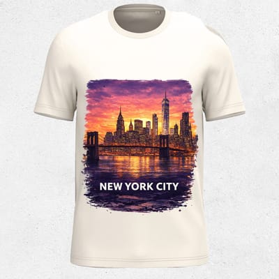 G-TOWN NYC Dusk T-shirt Ivory Maat M