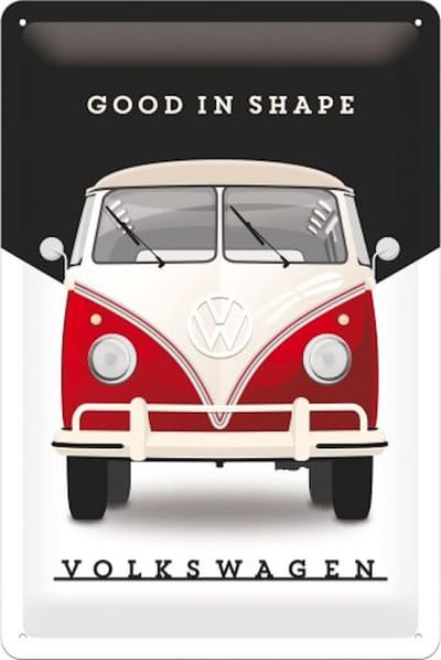 VW Volkswagen - Bulli - Good Shape - Metalen Wandbord - 20 x 30 cm