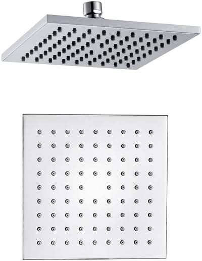 Sanifun Hoofddouche Vaandoorne 150x150 mm–Vierkant–Chroom–Antikalk Nozzles