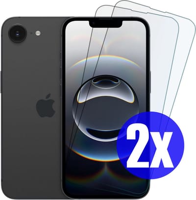 Screenprotector geschikt voor iPhone 16e - Gehard Glas - Tempered Glass Armor Screen Cover - 2 Stuks