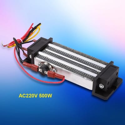 AC 220V 500W Hoog Vermogen Elektrisch Keramisch Thermostatisch Halfgeleider PTC Verwarmingselement Verwarmer black