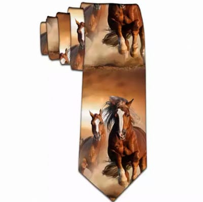 Stropdas- paarden - Bruin-Charme Bijoux