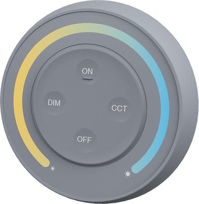 Mi-Light Mi-Boxer - (S1) - 1-Zone Dual White CCT Afstandsbediening met magnetische houder - (Batterijen niet inbegrepen) - Grijs
