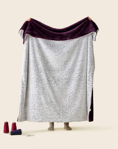 Plaids Cocooning - fleece deken - plaid - Ondes Sauvages - Superzachte fleece - 200 cm x 150 cm