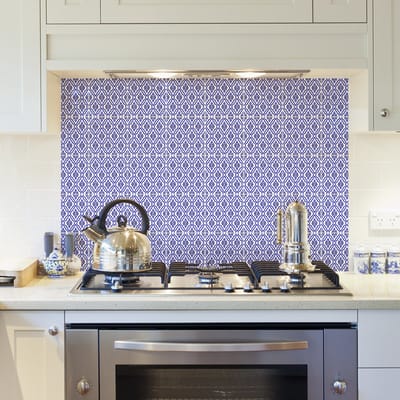Zelfklevende muurtegelstickers voor keuken en badkamer - 24 Oosterse Nakhal cementtegelstickers - 24 stickers 10x10cm