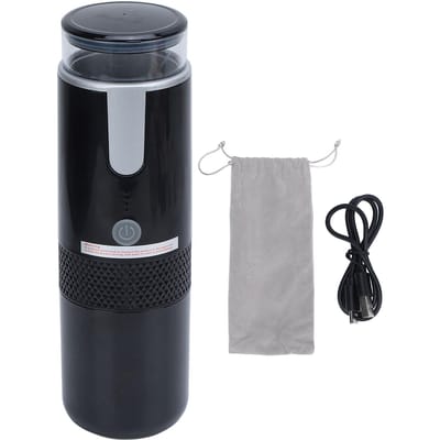 Draagbare Koffiemachine Draadloos Automatisch Oplaadbare Koffiezetapparaat voor Kamperen Wandelen Rijden L gray