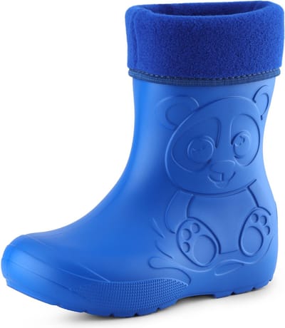 Ladeheid Kinder Regenlaarzen - Thermo Rubberlaarzen Vederlicht - EVA - LA-CA-PandaWinter - Blauw - 22/23