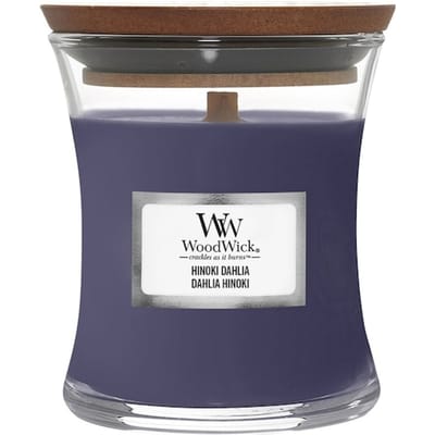 WoodWick Geurkaars Mini Candle - Hinoki Dahlia - 20 branduren - 85gr - 8 cm / ø 7 cm