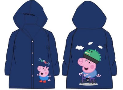 Peppa Pig Georges Regenjas Blauw Maat 116/128