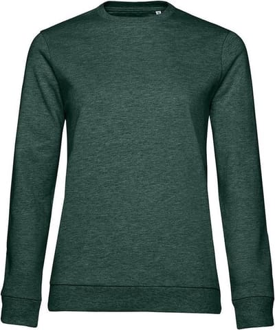 B&C Dames/dames Set-in Sweatshirt (Donkergroene heide)