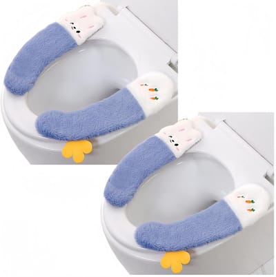 Warm en Zacht Toiletbrilhoes Set - Wasbaar Pluche Comfort Kussen