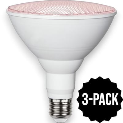 3-Pack | Voor planten - Reflector lamp - E27 - 16W - Rood