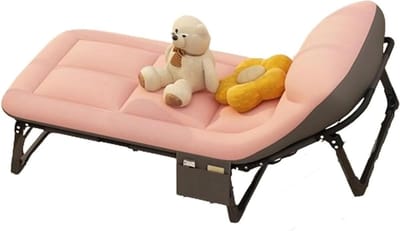 Veldbed met Matras - Campingbed Kinderbed - Ontspannen Buiten - Snel Opvouwbaar - 135x60 cm - Beige