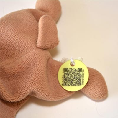 Knuffel beveiliging, MisJuba-QR-code voor een knuffel. Krijg uw  knuffel weer terug! Gevonden/verloren