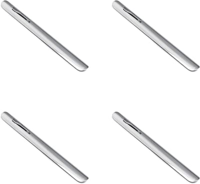 Tafelkruimelaar Kruimelveger - Kruimelkrabber Serveergerei - Tafel Snel Schoonmaken - Met Kledingclip - 4 Stuks - Zilver