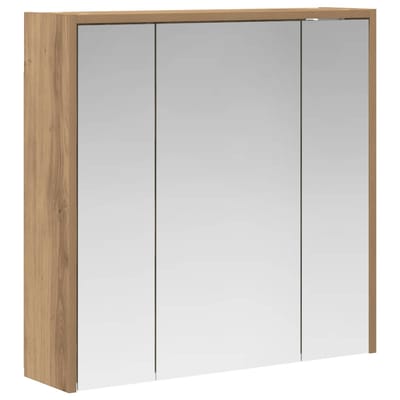 vidaXL - Badkamerspiegelkast - Ambachtelijk - Eiken - 63,5 - x - 16 - x - 62,5 - cm