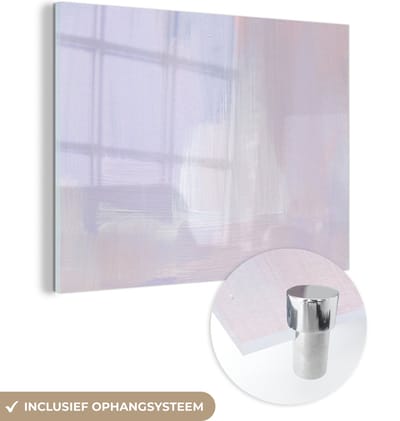 MuchoWow® Glasschilderij 120x90 cm - Schilderij acrylglas - Pastel - Verf - Design - Foto op glas - Schilderijen