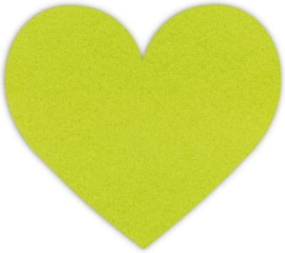 Hart vilt onderzetters - Lichtgroen/Lime - 6 stuks - ø 10 cm - Glas onderzetter - Valentijn - Cadeau - Woondecoratie - Woonkamer - Valentijn - Tafelbescherming - Onderzetters Voor Glazen - Keukenbenodigdheden - Woonaccessoires - Tafelaccessoires