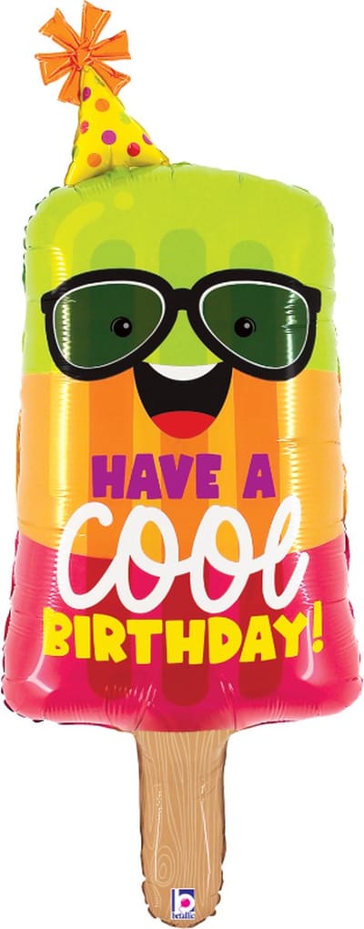 Oaktree - Folieballon waterijs Cool Birthday - 115 cm
