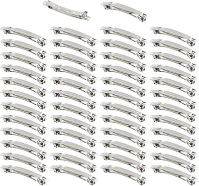 Allecto Plus - 50 stuks 4 Inch Blanco Knutsel Zilveren Franse Haarspelden Haarspelden Voor Vrouwen Meisjes Haaraccessoires