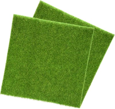 Kunstgras Mat - Mini Gazon - Decoratie Binnen - Wasbaar Nooit Vervagend - 30x30cm - Groen