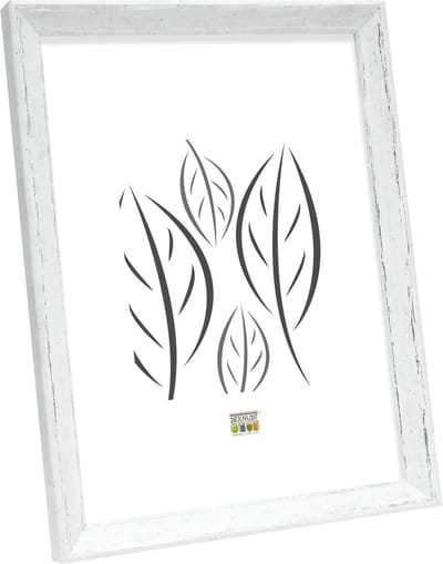 Deknudt Frames fotolijst S46DF1 - wit met biesje - voor foto 10x15 cm