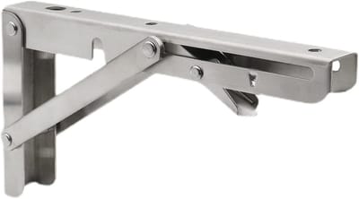 Opklapbare Plankbeugels - Klapconsoles Steunen - Ruimte Besparen - Zware Tafel Steun - 90 Graden Hoek - Zilver
