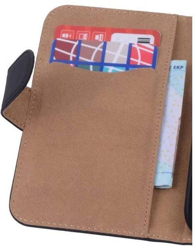 Bookstyle Wallet Case Hoesjes Geschikt voor Sony Xperia E3 D2203 Zwart