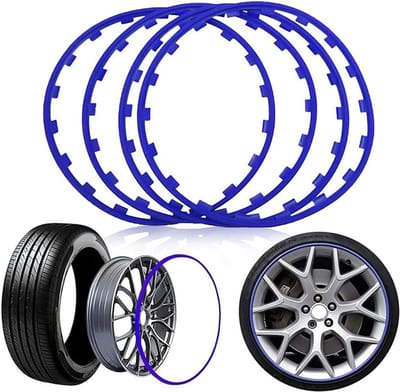 Velgbeschermers Set - Wielnaaf Covers - Auto Styling - Krasbestendig Materiaal - 19 inch - Blauw