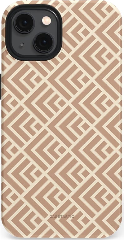 Casetastic Hoesje Geschikt voor Apple iPhone 13 Magsafe - Stijlvolle Beschermende Duo-layer Case - Abstract Zand Kunst